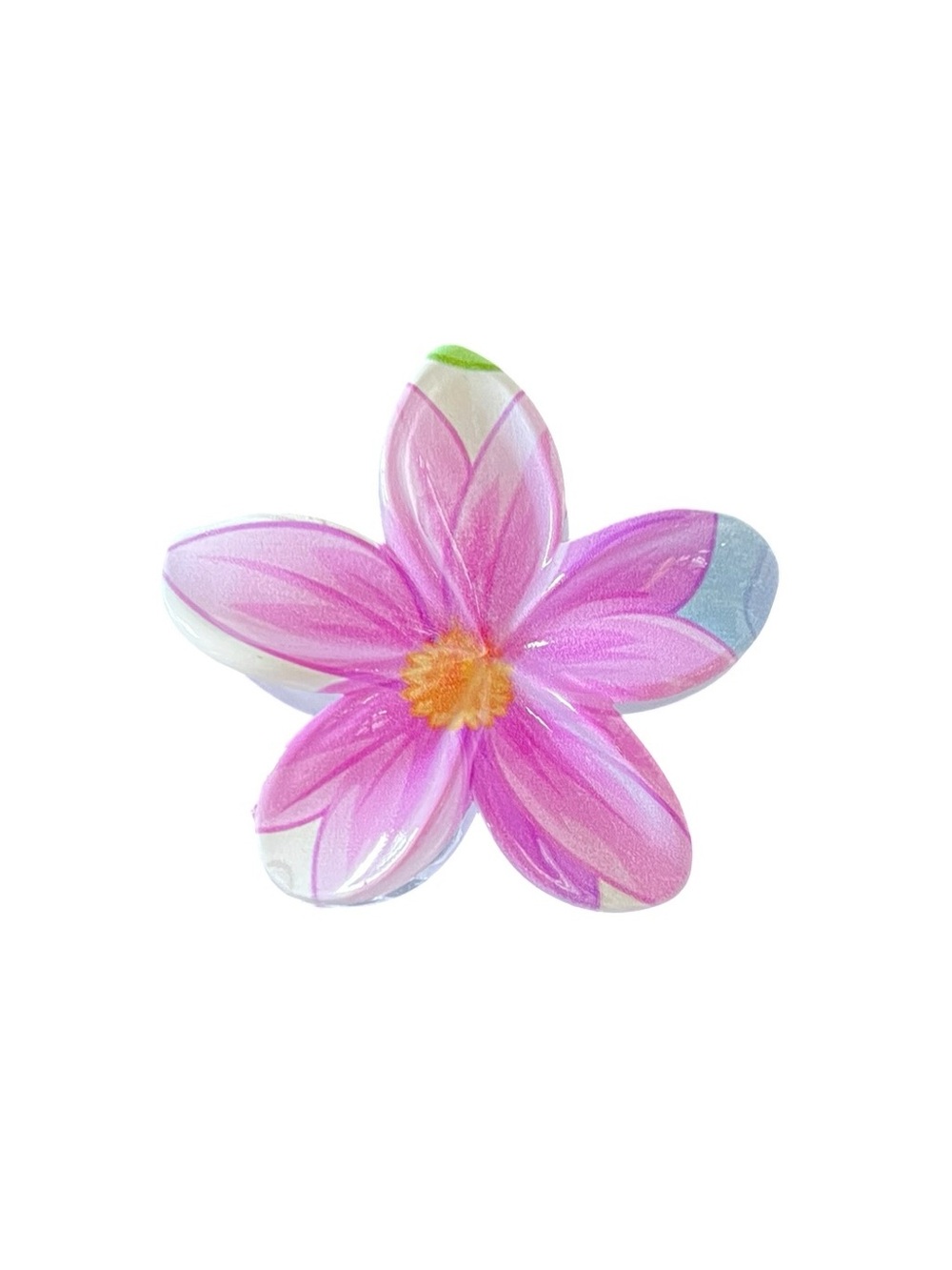 Plumeria Pink Light Purple Orchid Floral Flower Large 3” Lobster Claw Hair Clip